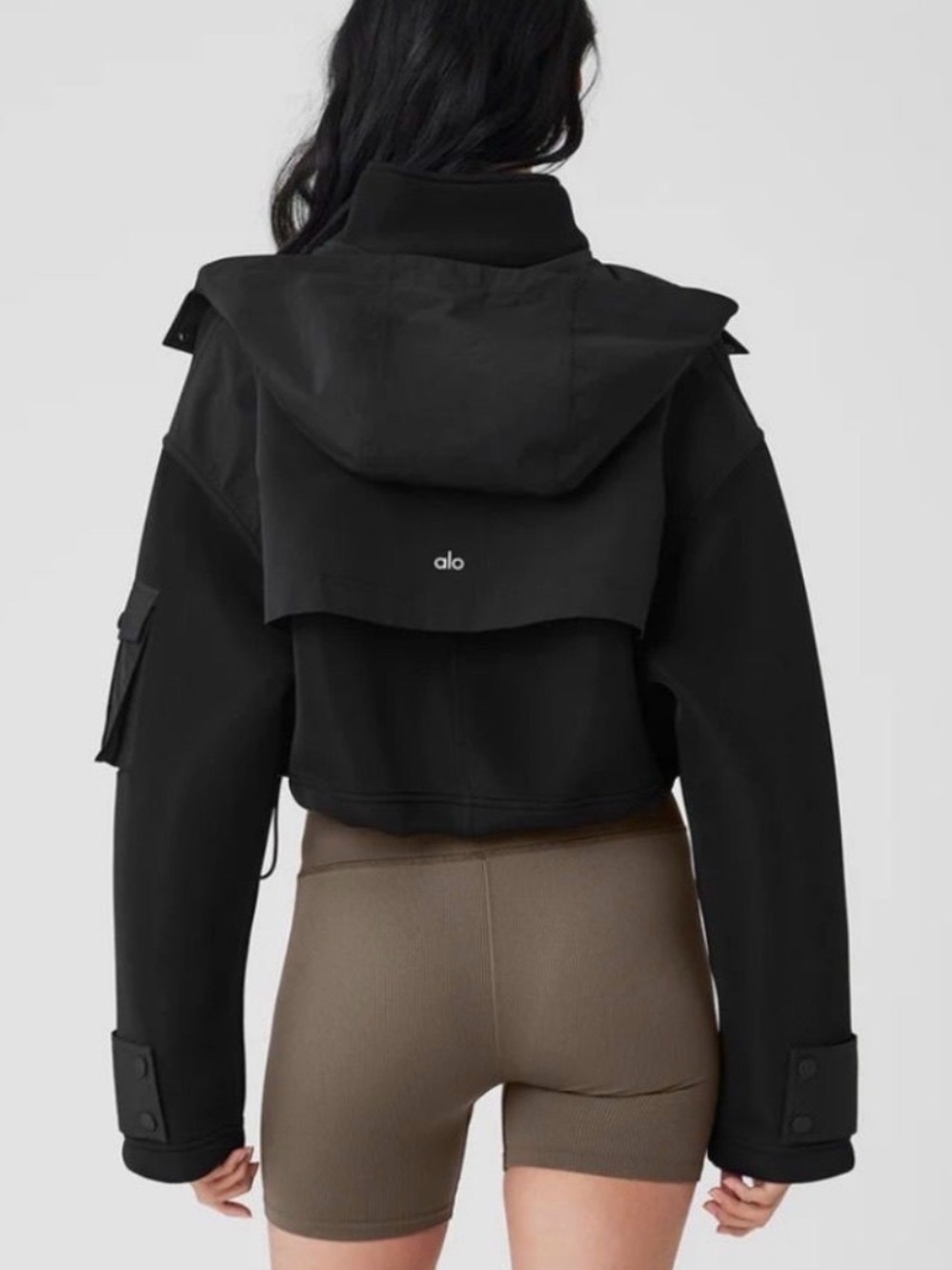 ALO Cropped Engage Cargo Parka Jacket size M - Picture 1 of 7